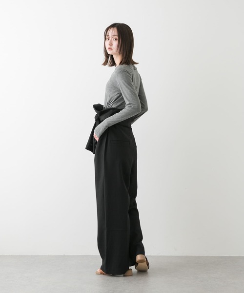 SENSE OF PLACE by URBAN RESEARCH（センスオブプレイスバイアーバンリサーチ）の「テーラードジャンプスーツ（サロペット/オーバーオール・レディース・ブラック/ベージュ・MEDIUM/SMALL）」の6枚目の写真