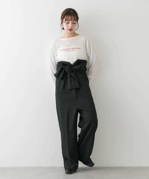 SENSE OF PLACE by URBAN RESEARCH（センスオブプレイスバイアーバンリサーチ）の「テーラードジャンプスーツ（サロペット/オーバーオール・レディース・ブラック/ベージュ・MEDIUM/SMALL）」の9枚目の写真