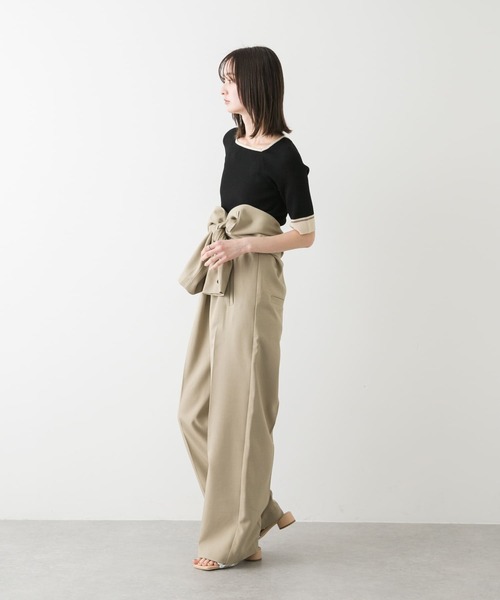 SENSE OF PLACE by URBAN RESEARCH（センスオブプレイスバイアーバンリサーチ）の「テーラードジャンプスーツ（サロペット/オーバーオール・レディース・ブラック/ベージュ・MEDIUM/SMALL）」の13枚目の写真