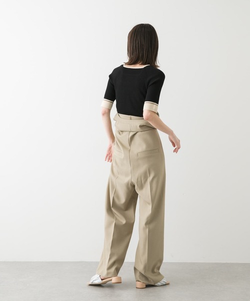 SENSE OF PLACE by URBAN RESEARCH（センスオブプレイスバイアーバンリサーチ）の「テーラードジャンプスーツ（サロペット/オーバーオール・レディース・ブラック/ベージュ・MEDIUM/SMALL）」の14枚目の写真