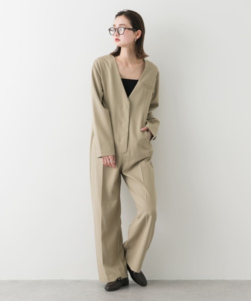 SENSE OF PLACE by URBAN RESEARCH（センスオブプレイスバイアーバンリサーチ）の「テーラードジャンプスーツ（サロペット/オーバーオール・レディース・ブラック/ベージュ・MEDIUM/SMALL）」の15枚目の写真