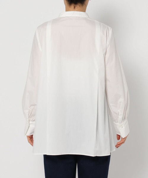 FOUND GOOD(ファウンドグッド)の「パールペプラムシャツLS(シャツ/ブラウス・レディース・ブルー系/ホワイト系5/ブラック・L/M/S)」の16枚目の写真