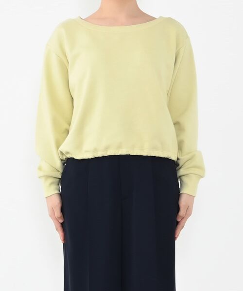 COHINA(コヒナ)の「ボートネックドロストスウェット 【低身長・小柄女性】(スウェット・レディース・グレー/ピンク/イエロー/ベージュ・ONE SIZE)」の10枚目の写真