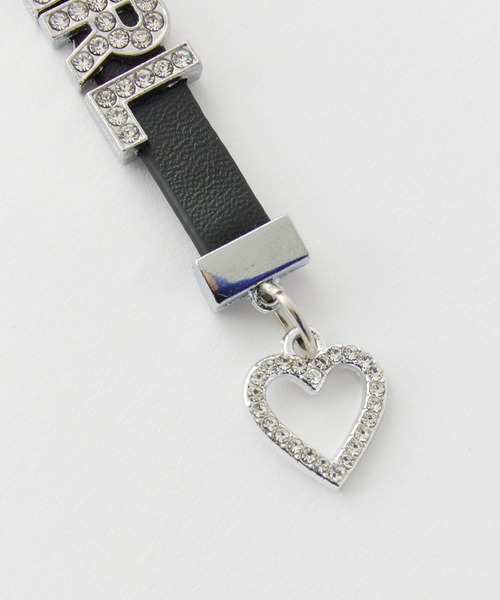 X-girl(エックスガール)の「RHINESTONE LABEL KEYCHARM(キーホルダー・レディース・ブラック/ピンク・ONE SIZE)」の6枚目の写真