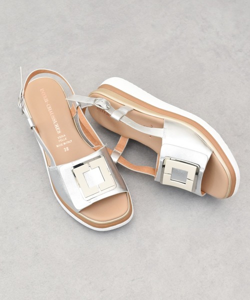 inter-chaussures（インターショシュール）の「【INTER-CHAUSSURES】バックルウエッジバックバンドサンダル(I52100)（サンダル・レディース・ブラック/シルバー/ホワイト・35/36/37/38/39）」の8枚目の写真