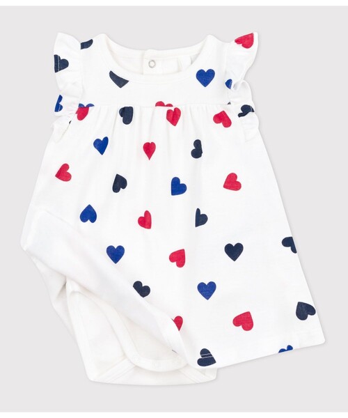 PETIT BATEAU（プチバトー）の「ワンピース（ワンピース・キッズ・ホワイト系その他・6MONTH/12MONTH/18MONTH）」の2枚目の写真