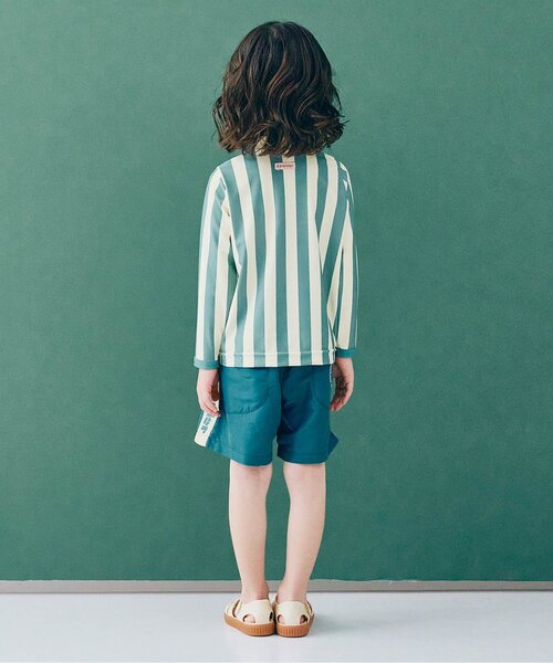 p.premier（ピードットプルミエ）の「【ジュニア対応】ストライプハーフジップラッシュガード（ラッシュガード・キッズ・ミント/イエロー/レッド・80/90/100/110/120/130/140）」の15枚目の写真