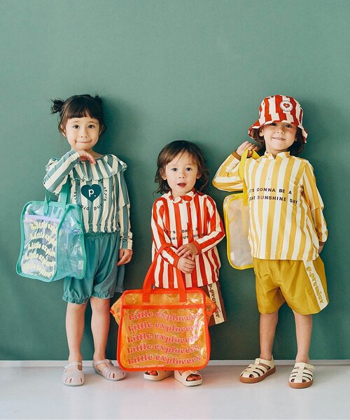 p.premier（ピードットプルミエ）の「【ジュニア対応】ストライプハーフジップラッシュガード（ラッシュガード・キッズ・ミント/イエロー/レッド・80/90/100/110/120/130/140）」の21枚目の写真