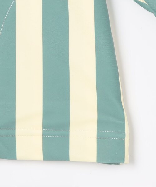 p.premier（ピードットプルミエ）の「【ジュニア対応】ストライプハーフジップラッシュガード（ラッシュガード・キッズ・ミント/イエロー/レッド・80/90/100/110/120/130/140）」の4枚目の写真