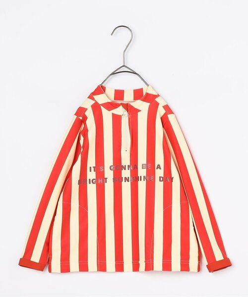 p.premier（ピードットプルミエ）の「【ジュニア対応】ストライプハーフジップラッシュガード（ラッシュガード・キッズ・ミント/イエロー/レッド・80/90/100/110/120/130/140）」の6枚目の写真