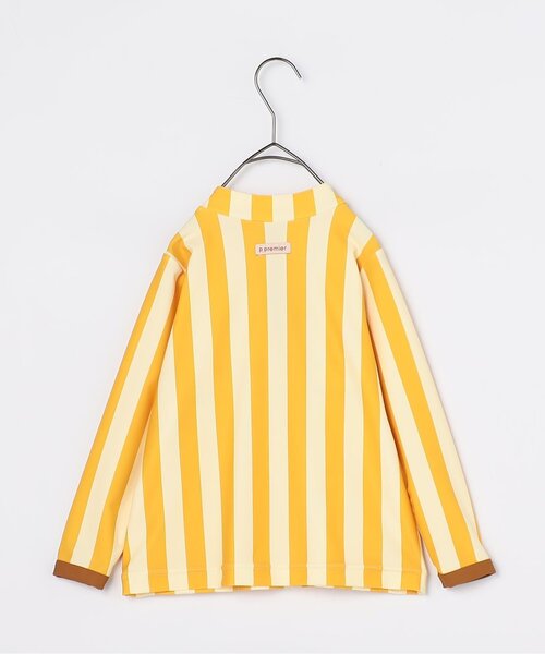 p.premier（ピードットプルミエ）の「【ジュニア対応】ストライプハーフジップラッシュガード（ラッシュガード・キッズ・ミント/イエロー/レッド・80/90/100/110/120/130/140）」の10枚目の写真
