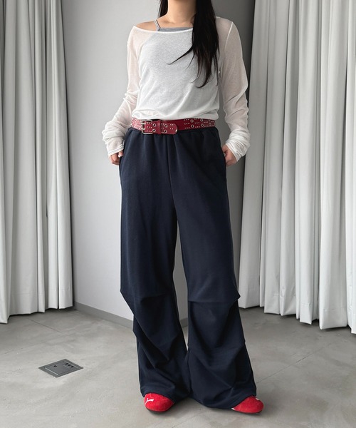 apres jour mignon(アプレジュールミニョン)の「スウェットパラシュートパンツ【ZOZOTOWN限定アイテム 】(その他パンツ・レディース・杢グレー/ネイビー/ブラック・SMALL/X-LARGE/MEDIUM)」の22枚目の写真