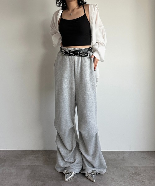 apres jour mignon(アプレジュールミニョン)の「スウェットパラシュートパンツ【ZOZOTOWN限定アイテム 】(その他パンツ・レディース・杢グレー/ネイビー/ブラック・SMALL/X-LARGE/MEDIUM)」の16枚目の写真