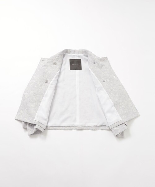 MACKINTOSH LONDON（マッキントッシュ ロンドン）の「【婦人画報掲載】【BIBURY FLOWER】【FYVIE/フィビー】バイブリーフラワージャカードショートコート（トレンチコート・レディース・ベージュ/ブルー・38）」の12枚目の写真