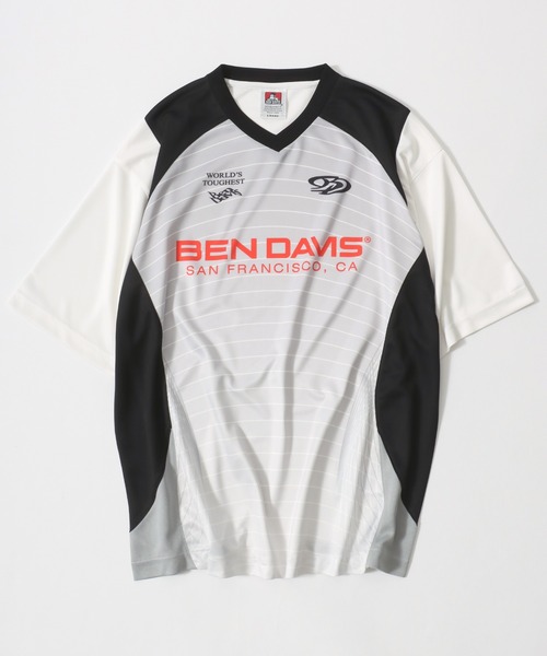 BEN DAVIS(ベンデイビス)の「BEN DAVIS/ベンデイビス BD GAME SHIRT TOP/オーバーサイズ メッシュ ブロークコア ゲームシャツ ユニフォームデザイン ロゴ ワンポイント 半袖Tシャツ/レディース メンズ(Tシャツ/カットソー・メンズ・ホワイト/ブラック/ネイビー・L/M/XL)」の4枚目の写真