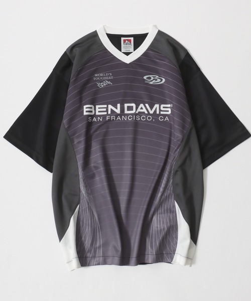 BEN DAVIS(ベンデイビス)の「BEN DAVIS/ベンデイビス BD GAME SHIRT TOP/オーバーサイズ メッシュ ブロークコア ゲームシャツ ユニフォームデザイン ロゴ ワンポイント 半袖Tシャツ/レディース メンズ(Tシャツ/カットソー・メンズ・ホワイト/ブラック/ネイビー・L/M/XL)」の6枚目の写真
