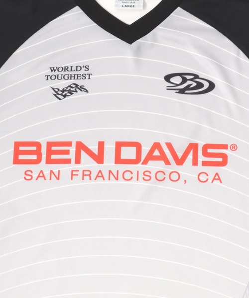 BEN DAVIS(ベンデイビス)の「BEN DAVIS/ベンデイビス BD GAME SHIRT TOP/オーバーサイズ メッシュ ブロークコア ゲームシャツ ユニフォームデザイン ロゴ ワンポイント 半袖Tシャツ/レディース メンズ(Tシャツ/カットソー・メンズ・ホワイト/ブラック/ネイビー・L/M/XL)」の11枚目の写真