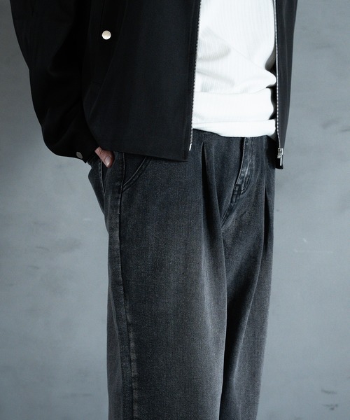 RATTLE TRAP(ラトルトラップ)の「【WEB限定】DENIM BAGGY WIDE PANTS/ルーズフィット/バギーデニムパンツ(デニムパンツ・メンズ・ブラック/ブルー・M/L)」の10枚目の写真