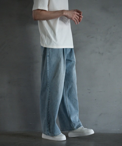 RATTLE TRAP(ラトルトラップ)の「【WEB限定】DENIM BAGGY WIDE PANTS/ルーズフィット/バギーデニムパンツ(デニムパンツ・メンズ・ブラック/ブルー・M/L)」の18枚目の写真