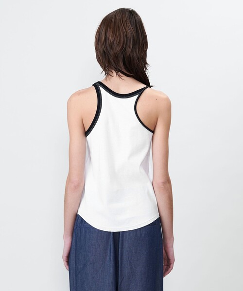 タンクトップ ノースリーブ 「ASTRAET」コットン フライス トリム タンクトップ レディース セール】＜ASTRAET＞コットン フライス トリム タンクトップ