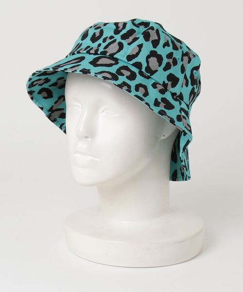 HOUSTON（ヒューストン）の「【T9】【HOUSTON】ALOHA HAT LEOPARD レオパード柄 アロハ ハット 6863（ハット・メンズ・グレー/カーキ/ミント・FREE）」の3枚目の写真