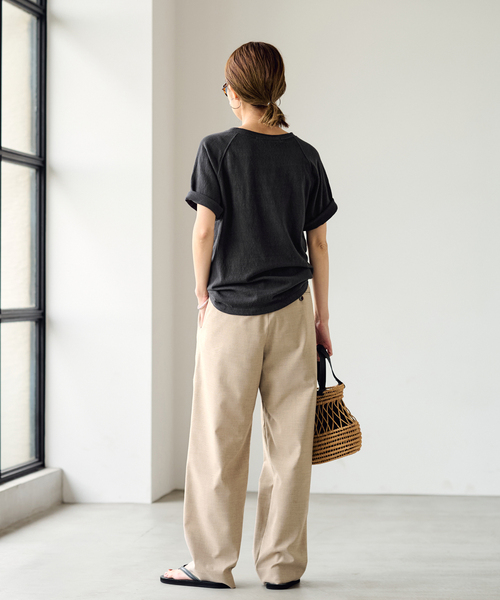 新品タグ付き FRAMeWORK リネンライククロスタックパンツ 38 FRAMeWORK｜リネンライククロスタックパンツ | Rakuten Fashion