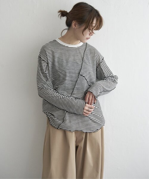 tシャツ シアーボーダーTシャツ レディース GAP tシャツ シアー ボーダー リブTシャツ レディース
