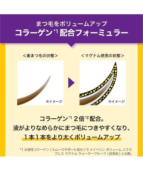 MAYBELLINE NEW YORK（メイベリンニューヨーク）の「メイベリン ボリューム エクスプレス マグナム ウォータープルーフ N（マスカラ・レディース・02 ブラウン/01 ブラック・FREE）」の6枚目の写真