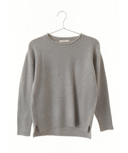 Green　Parks（グリーンパークス）の「・Uｸﾙｰﾈｯｸﾆｯﾄﾌﾟﾙｵｰﾊﾞｰ（ニット/セーター・レディース・アイボリー/サックスブルー/杢グレー/イエロー/ネイビー・FREE）」の2枚目の写真