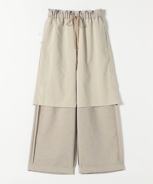 カランシエル（quaranciel）/quaranciel:〈洗濯機可能〉ウーステッド イージー ワイドパンツ セール】quaranciel:〈洗濯機可能〉ウーステッド イージー ワイド