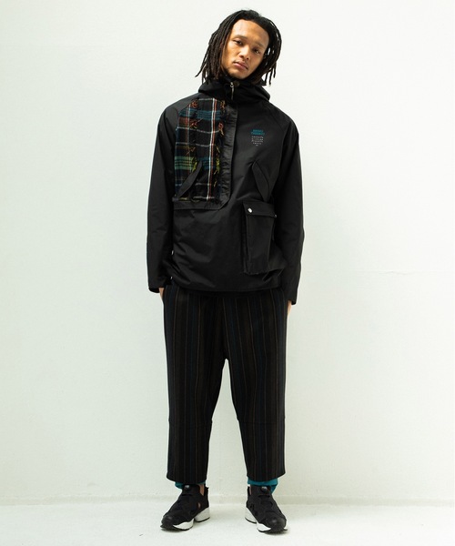 STOF（ストフ）の「WOOL MIX PULLOVER COAT（モッズコート・メンズ・ブラック/カーキ・S/M）」の5枚目の写真