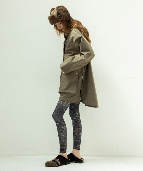 STOF（ストフ）の「WOOL MIX PULLOVER COAT（モッズコート・メンズ・ブラック/カーキ・S/M）」の11枚目の写真