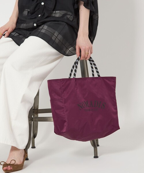 NOMADIS（ノマディス）の「【別注】＜NOMADIS＞SAC2 チェック トートバッグ-united LOVE project 2025（トートバッグ・レディース・ワインレッド/クリーム・FREE）」の11枚目の写真