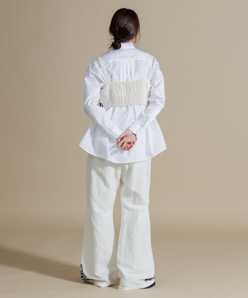 tシャツ 「WOMEN」LEIN コットンリネンアリ刺繍ビスチェ レディース WOMEN】LEIN コットンリネンアリ刺繍ビスチェ（Tシャツ