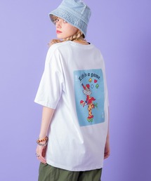 a.p.o.v. バックジョーカートランプビッグプリントオーバーサイズTシャツ