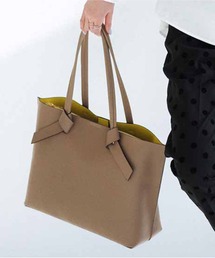 IEDIT | ＩＥＤＩＴ　軽やかに持てる　配色結びリボントートバッグ〈グレージュ〉(トートバッグ)