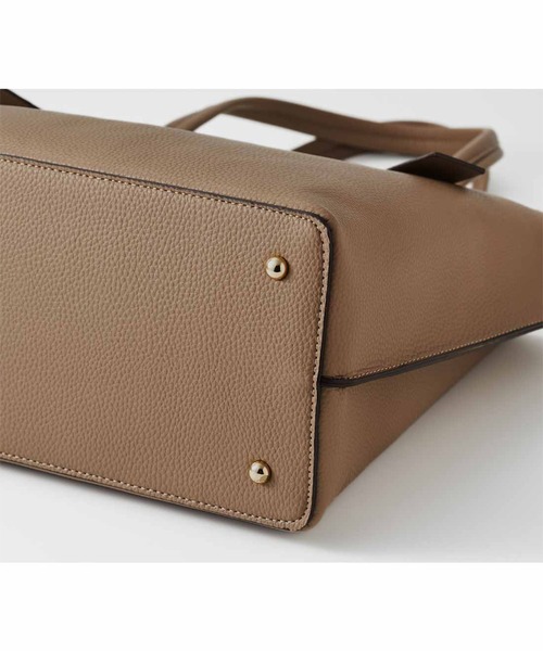 IEDIT（イディット）の「ＩＥＤＩＴ　軽やかに持てる　配色結びリボントートバッグ〈グレージュ〉（トートバッグ・レディース・グレイッシュベージュ・ONE SIZE）」の5枚目の写真