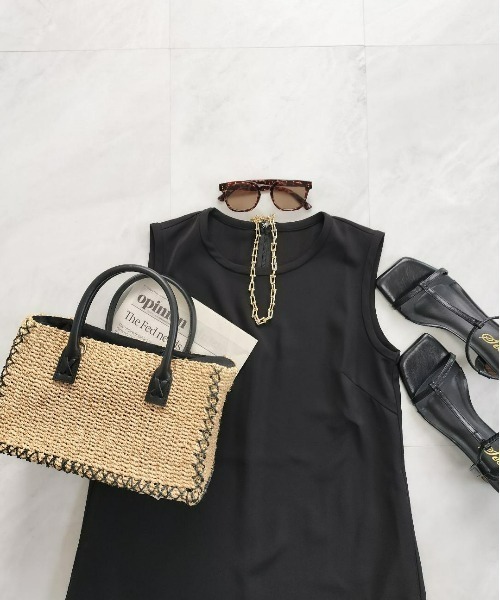 CHIC STYLE（シックスタイル）の「ノースリーブAラインロングワンピース＜大きいサイズ有＞（もっとロング丈）シックスタイル（ワンピース・レディース・ブラック/オリーブ・3L/L/M/5L/4L/LL）」の20枚目の写真