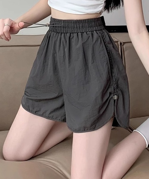 Teem Store(チームストア)の「ウエストドロストナイロンショートパンツ(その他パンツ・レディース・グレー/ブラック・M/L)」の10枚目の写真