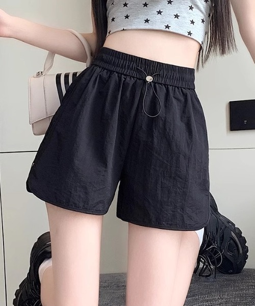 Teem Store(チームストア)の「ウエストドロストナイロンショートパンツ(その他パンツ・レディース・グレー/ブラック・M/L)」の3枚目の写真