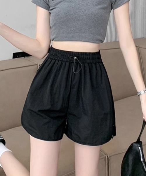 Teem Store(チームストア)の「ウエストドロストナイロンショートパンツ(その他パンツ・レディース・グレー/ブラック・M/L)」の9枚目の写真