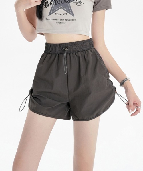 Teem Store(チームストア)の「ウエストドロストナイロンショートパンツ(その他パンツ・レディース・グレー/ブラック・M/L)」の20枚目の写真