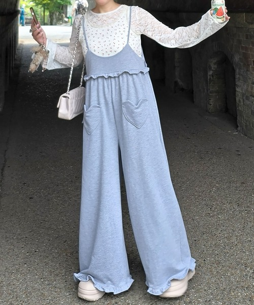 Alley Tokyo(アリートーキョー)の「裾ぴろんレースTOPS(Tシャツ/カットソー・レディース・レッド/サックスブルー/オフホワイト・FREE)」の9枚目の写真