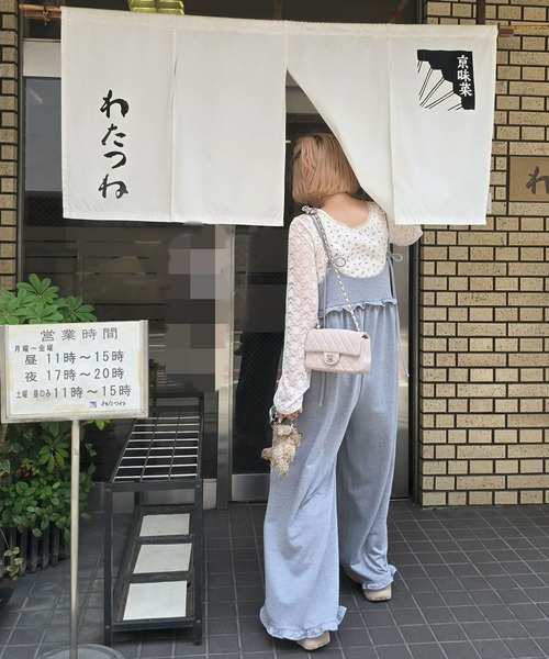 Alley Tokyo(アリートーキョー)の「裾ぴろんレースTOPS(Tシャツ/カットソー・レディース・レッド/サックスブルー/オフホワイト・FREE)」の10枚目の写真