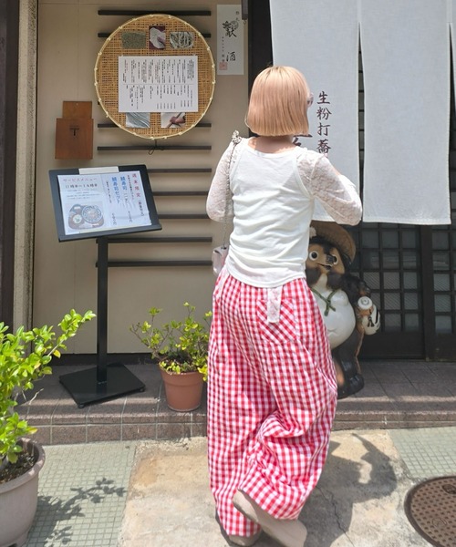 Alley Tokyo(アリートーキョー)の「裾ぴろんレースTOPS(Tシャツ/カットソー・レディース・レッド/サックスブルー/オフホワイト・FREE)」の17枚目の写真