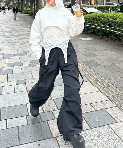 Alley Tokyo(アリートーキョー)の「裾ぴろんレースTOPS(Tシャツ/カットソー・レディース・レッド/サックスブルー/オフホワイト・FREE)」の20枚目の写真