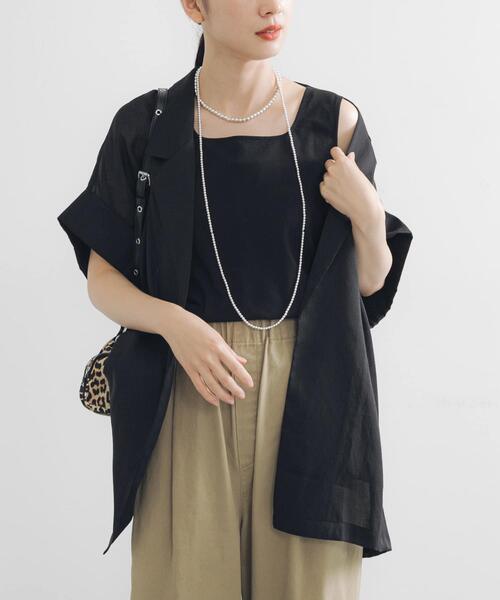 URBAN RESEARCH（アーバンリサーチ）の「スクエアネックタンクトップ（タンクトップ・レディース・ブラック/カーキ/ホワイト・FREE）」の3枚目の写真