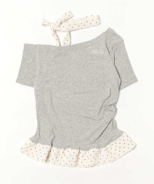 frunco(フランコ)の「ドットタイチョーカー付きTシャツ(Tシャツ/カットソー・レディース・ブルー/グレー/アイボリー/ブラック・FREE)」の22枚目の写真