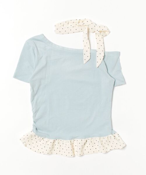 frunco(フランコ)の「ドットタイチョーカー付きTシャツ(Tシャツ/カットソー・レディース・ブルー/グレー/アイボリー/ブラック・FREE)」の19枚目の写真