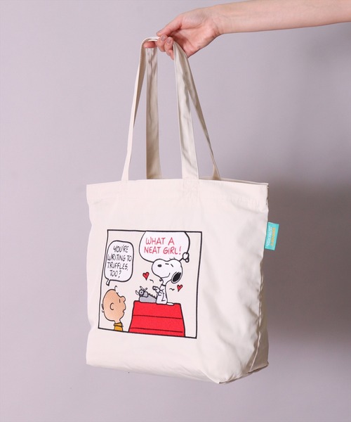 PEANUTS（ピーナッツ）の「(ACT)【PEANUTS】ヴィンテージ スタイル 2WAY 刺繍 トートバッグ（トートバッグ・レディース・アイボリー/ライトグレー・ONE SIZE）」の16枚目の写真